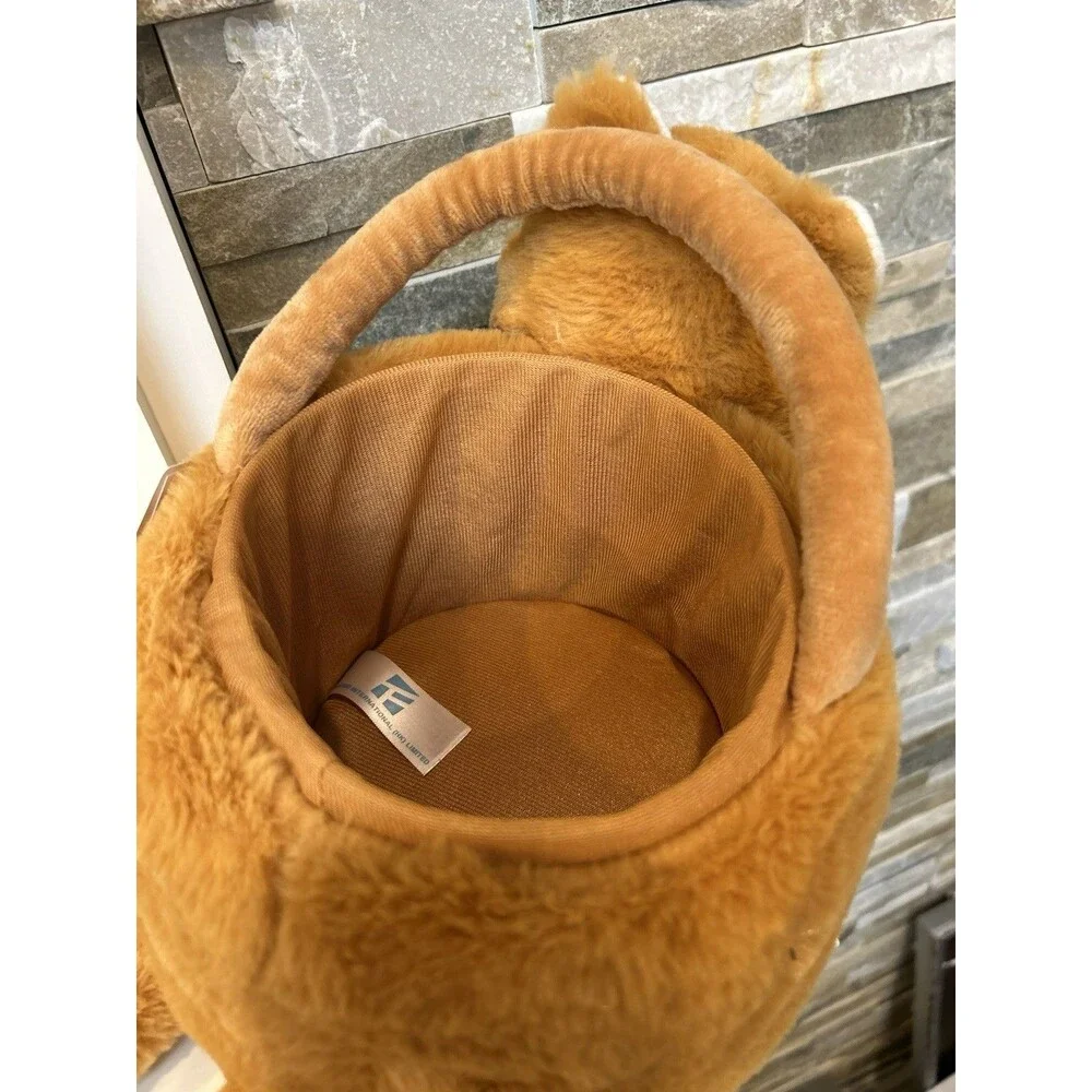 Joyward Plush Brown Dog Easter/Gift/Birthday Animal Basket  9x14 in Kids Decor
